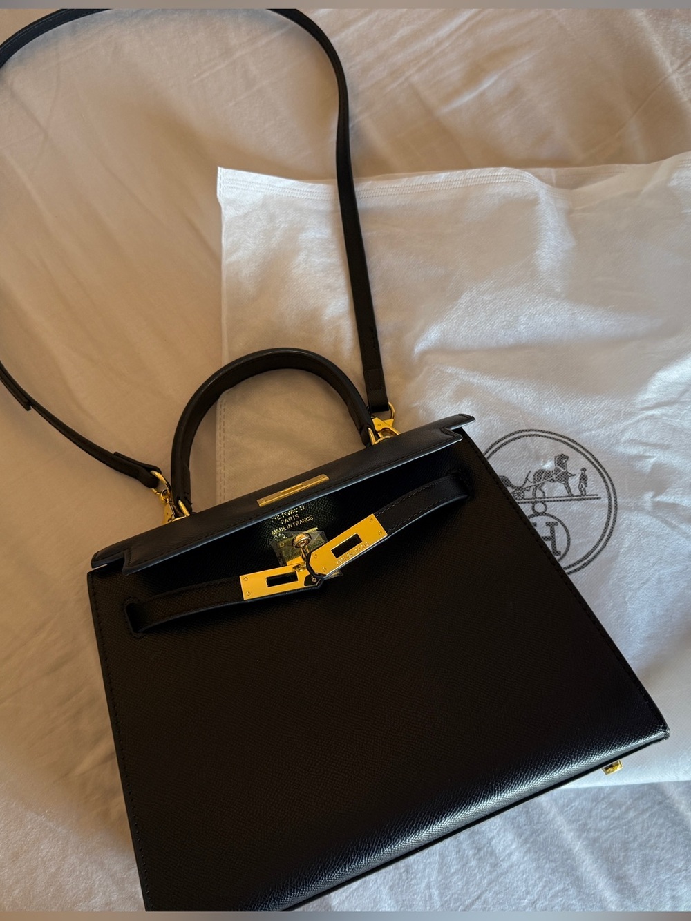 Black Leather Top-Handle Satchel Gold Hardware Purse Bag Handbag 10.5”x 8.5” x5”